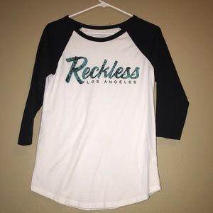 Reckless baseball tee